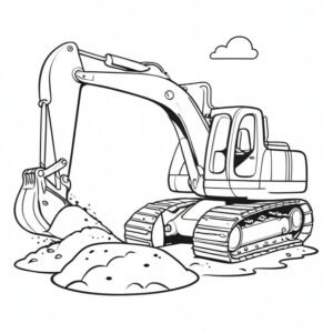 Excavator At Work