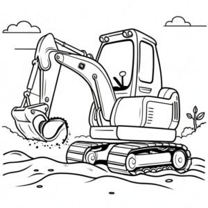 Excavator At Work