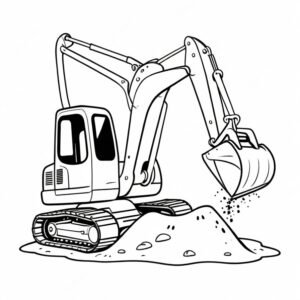 Excavator At Work