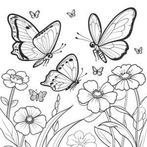 Butterflies In The Garden
