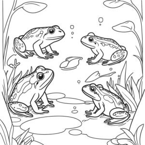 Frogs By The Pond