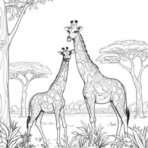 Giraffes Of The Savannah
