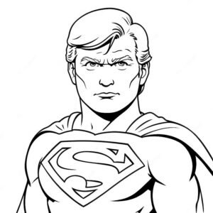 Cartoon Donald Trump As Superman