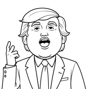 Cartoon Donald Trump Singing