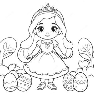 Cute Disney Princess Stands With Easter Eggs
