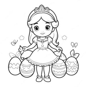 Cute Disney Princess Stands With Easter Eggs