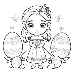 Elsa With Easter Eggs