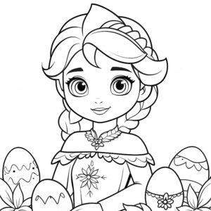 Elsa With Easter Eggs