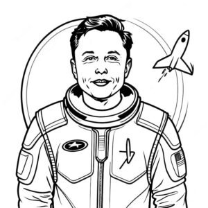 Elon Muskat NASA With A Rocket