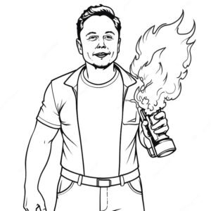 Elon Muskwith A Flamethrower