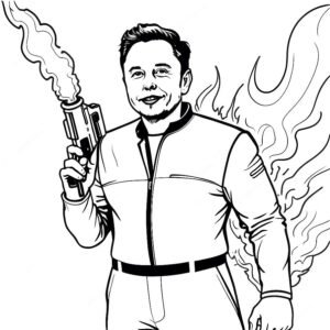 Elon Muskwith A Flamethrower