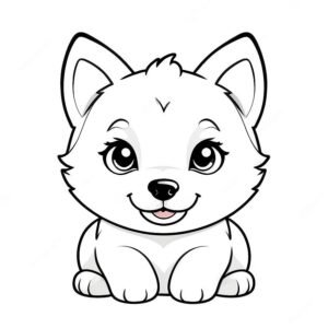 Cute Happy Siberian Husky Puppy