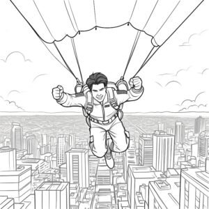Parachute Descent Into The City