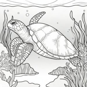 Serenity Of The Sea Turtle