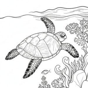 Serenity Of The Sea Turtle