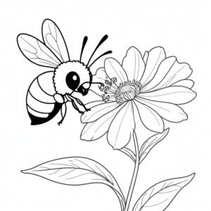 Bumblebee’s Flower Landing