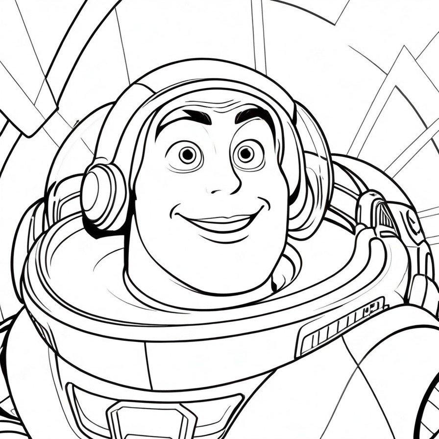 Embark on 'Buzz Lightyear's Space Mission,' a coloring journey that takes you to the stars and beyond with Toy Story's fearless adventurer.