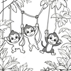 Cheeky Monkeys Swinging