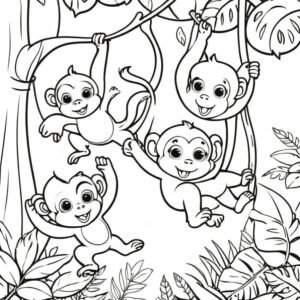 Cheeky Monkeys Swinging