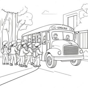 Cheerful School Bus