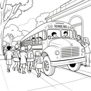 Cheerful School Bus