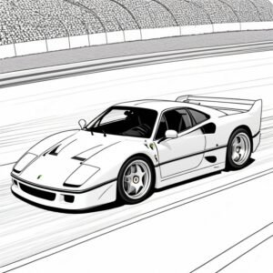 Ferrari F40 At Full Throttle