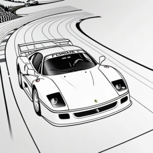 Ferrari F40 At Full Throttle