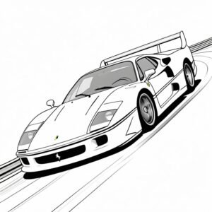 Ferrari F40 At Full Throttle