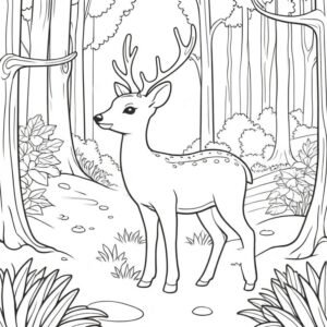 Gentle Deer In The Woods