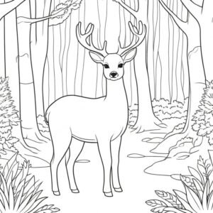 Gentle Deer In The Woods