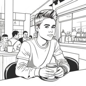 Justin Bieber Coffee Shop Break