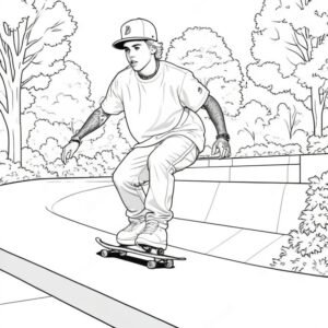 Justin Bieber Skateboarding Session