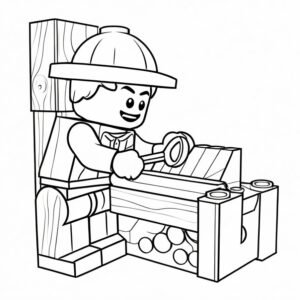 LEGO Carpenter Figure