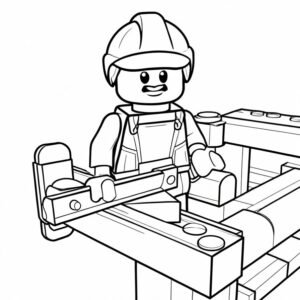 LEGO Carpenter Figure