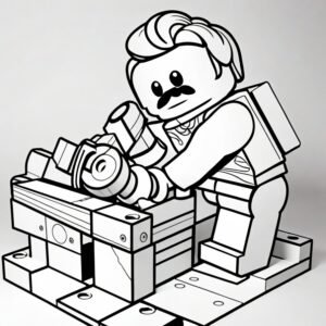 LEGO Carpenter Figure