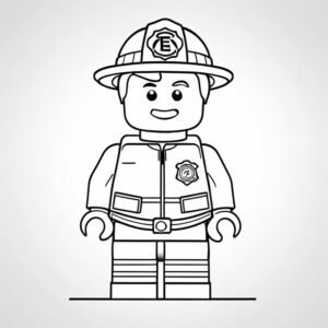 LEGO Firefighter Portrait