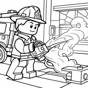 LEGO Firefighter At Work