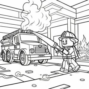 LEGO Firefighter At Work