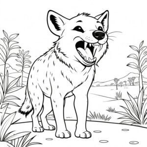 Lone Hyena Laughing