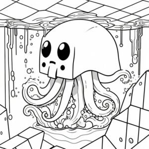 Minecraft Squid’s Underwater Scene