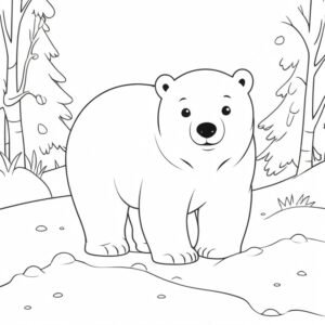Polar Cub’s First Snow
