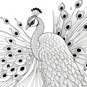 Proud Peacock Preening