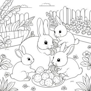 Rabbits In The Vegetable Garden