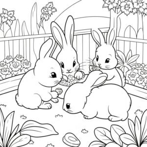 Rabbits In The Vegetable Garden