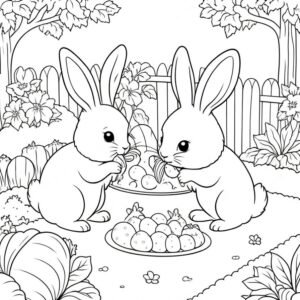 Rabbits In The Vegetable Garden