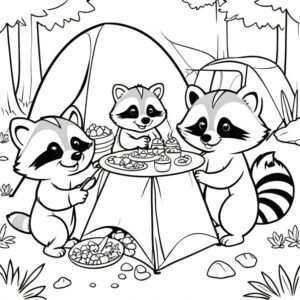 Raccoons’ Midnight Feast