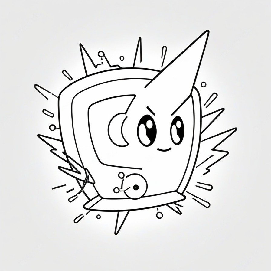 Experience the energy of 'Rotom's Electric Spark,' a dynamic portrayal of Rotom in its electric element. This coloring page is designed for fans who enjoy the playful and versatile nature of this electric/ghost-type Pokémon, offering an energetic and vibrant coloring experience.