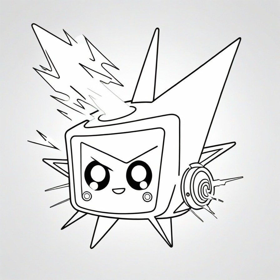 Experience the energy of 'Rotom's Electric Spark,' a dynamic portrayal of Rotom in its electric element. This coloring page is designed for fans who enjoy the playful and versatile nature of this electric/ghost-type Pokémon, offering an energetic and vibrant coloring experience.