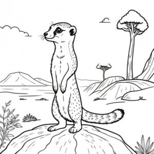 Sole Meerkat Standing
