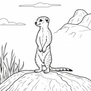 Sole Meerkat Standing